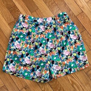 NWT Walter Baker Marcia shorts Fiesta Floral high rise waisted pockets Medium